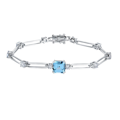 Aqua Blue Spinel Bracelet