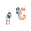 Aqua Blue Spinel Earrings