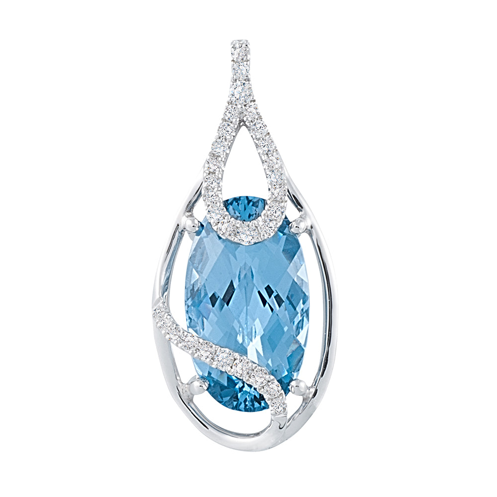 Aqua Blue Spinel Pendant