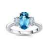 Aqua Blue Spinel Ring