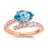 Aqua Blue Spinel Ring