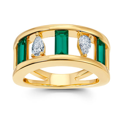 Emerald & Diamond Ring