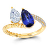 Blue Sapphire & Diamond Ring