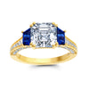 Diamond & Blue Sapphire Ring