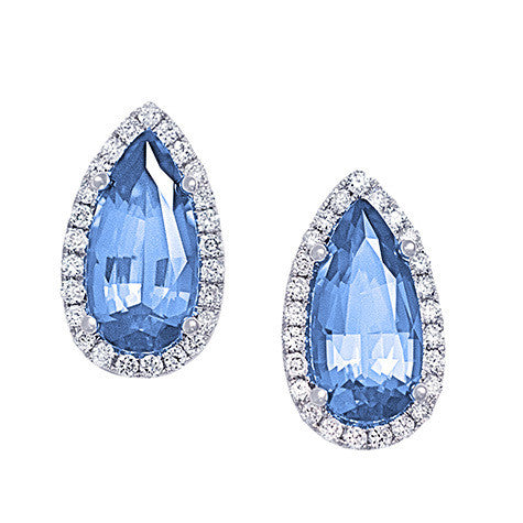 Aqua Blue Spinel Earrings